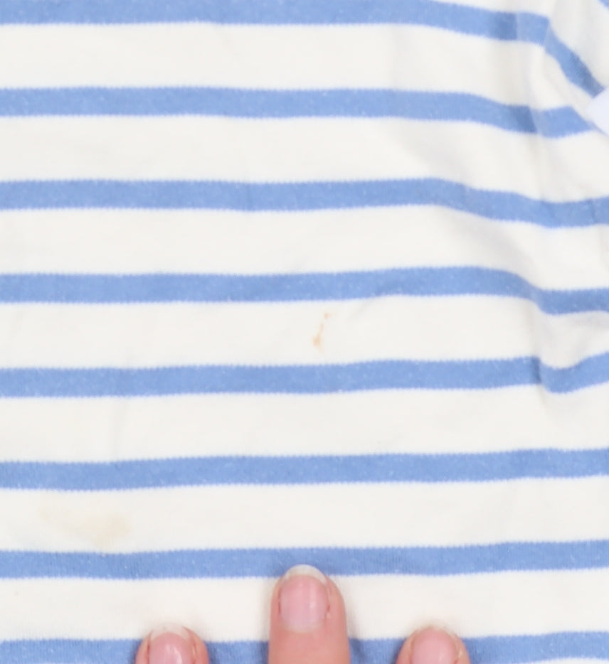 Joules Girls Blue Striped Long Sleeve Cotton Nautical T-Shirt 8 Years