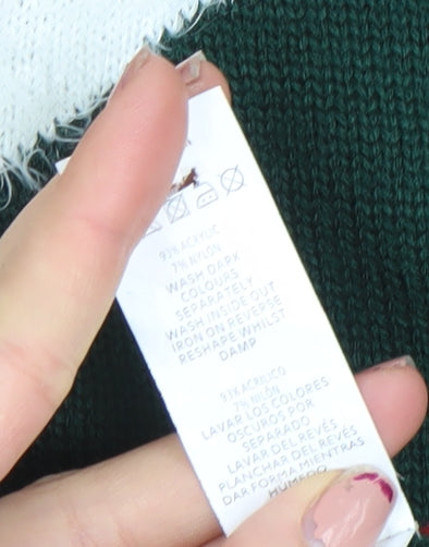 Merry Christmas Men's Green S Elf Style Fair Isle Jumper