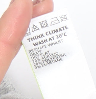 Marks and Spencer Women’s Grey Knit Open Cardigan L Relaxed Fit