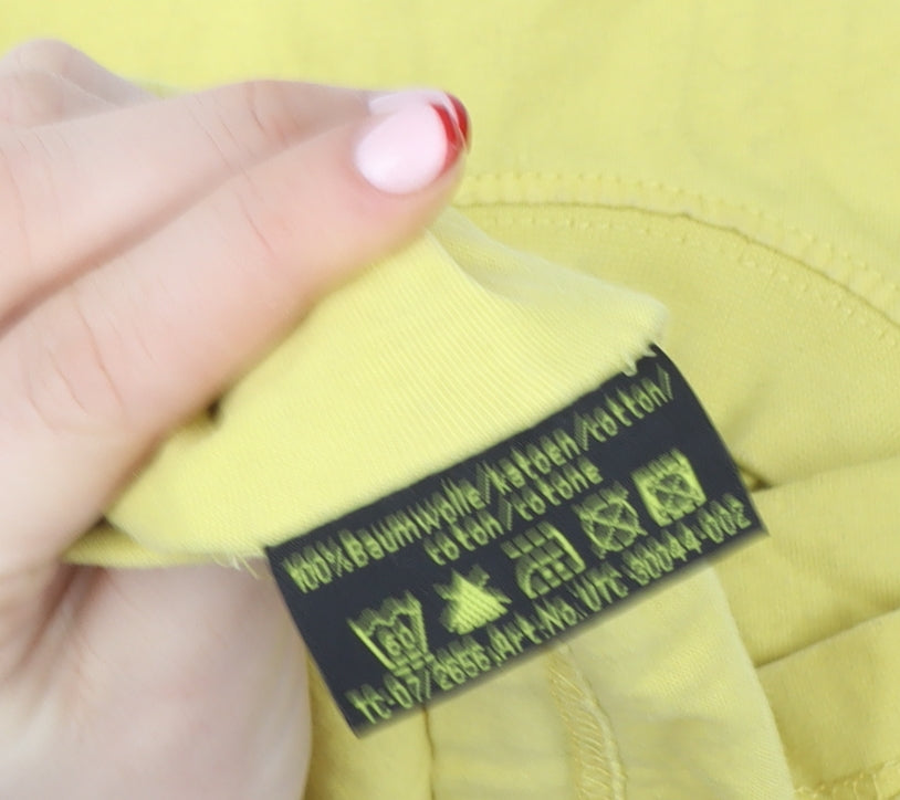 John Deere Men's Yellow Cotton Graphic Logo T-Shirt Size M