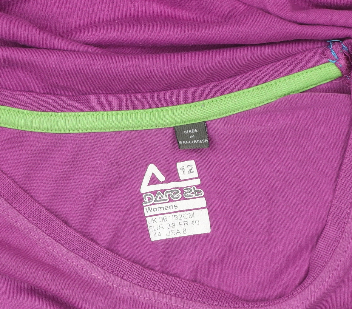 Dare 2b Womens Purple Short Sleeve Cotton T-Shirt Size 12