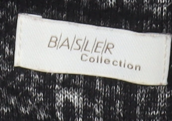 Basler Collection Women's Black Check Wool Blend Blazer Size 14
