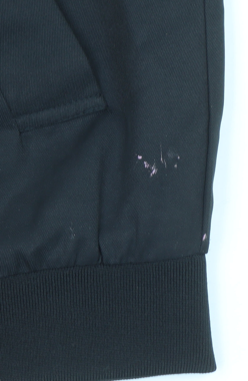 Topman Men's Black Bomber Jacket Size M 40in Polyester Lined Zip