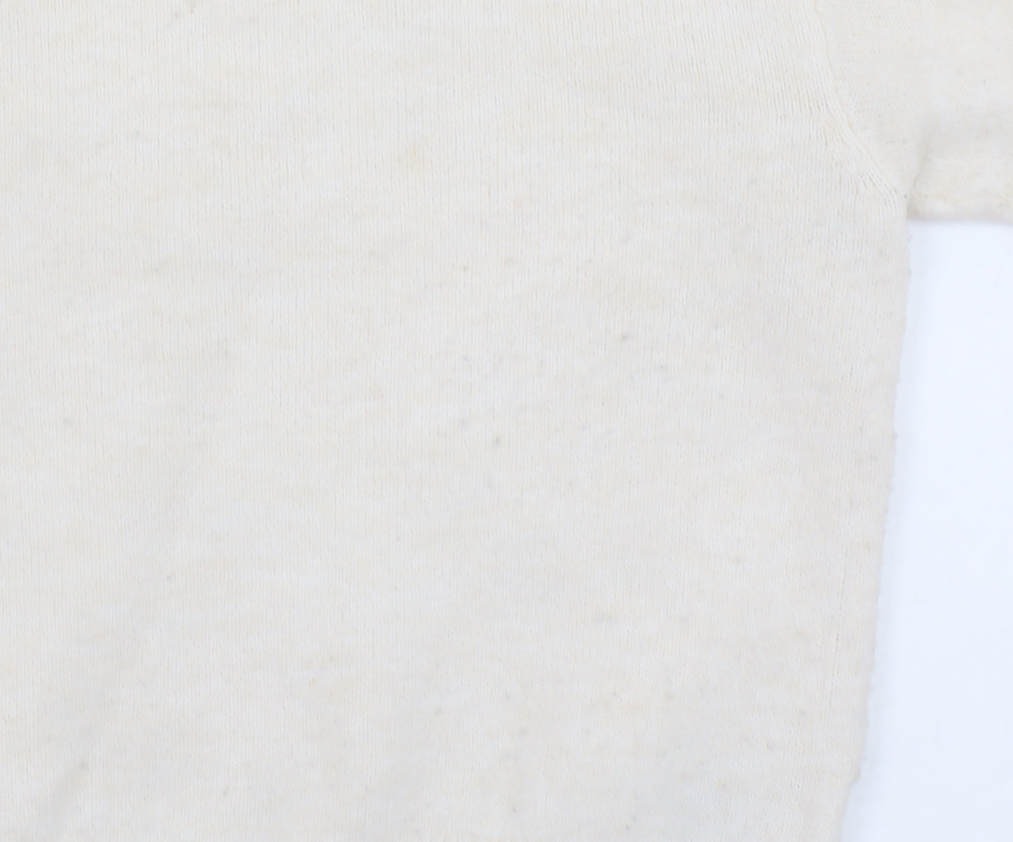 H&M Womens Ivory Beaded Collar Pullover Jumper XS