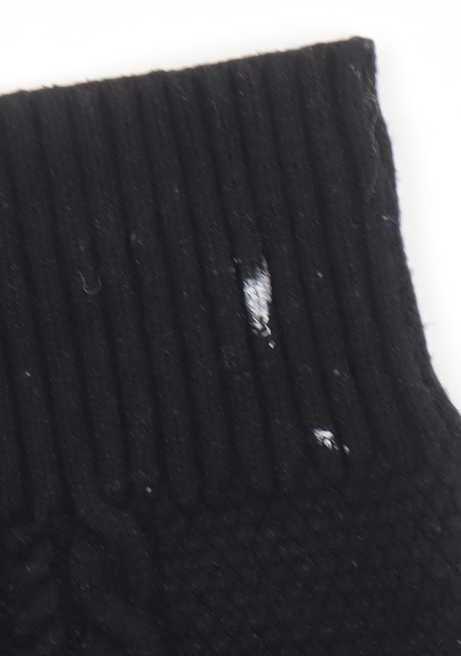 Banana Republic Womens Black V-Neck Cable Knit Jumper Size L