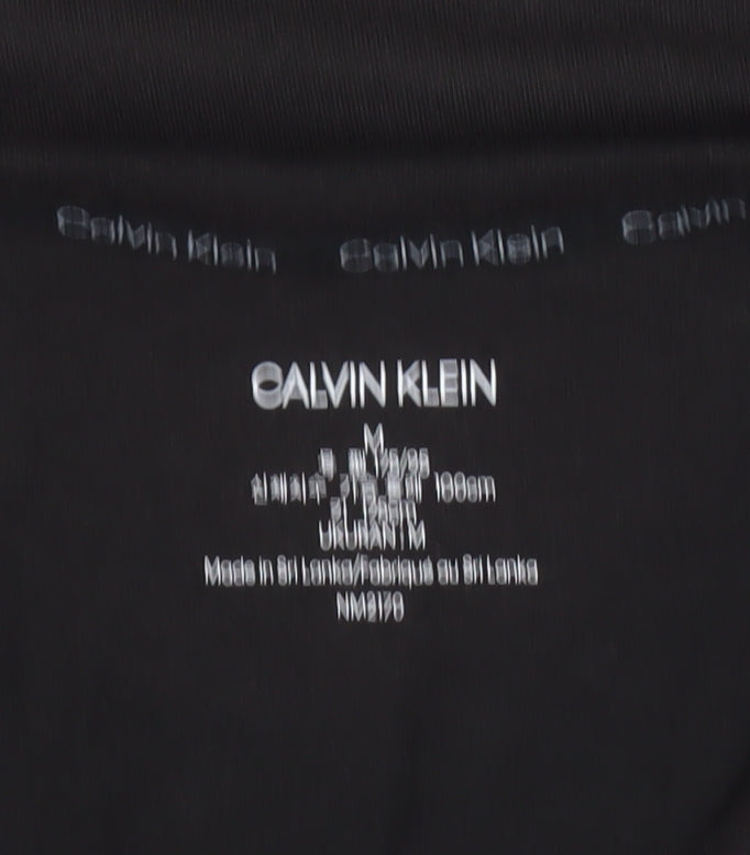 Calvin Klein Men's Black Crew Neck Short Sleeve Cotton Blend T-Shirt M