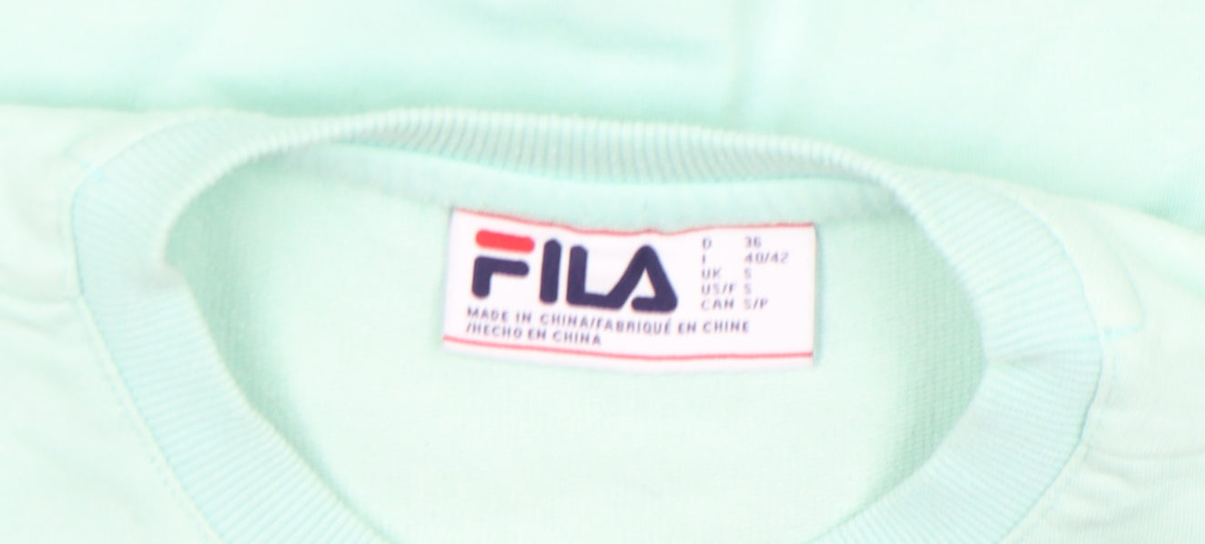 FILA Men’s Mint Green Crew Neck Sweatshirt Size S Regular Fit