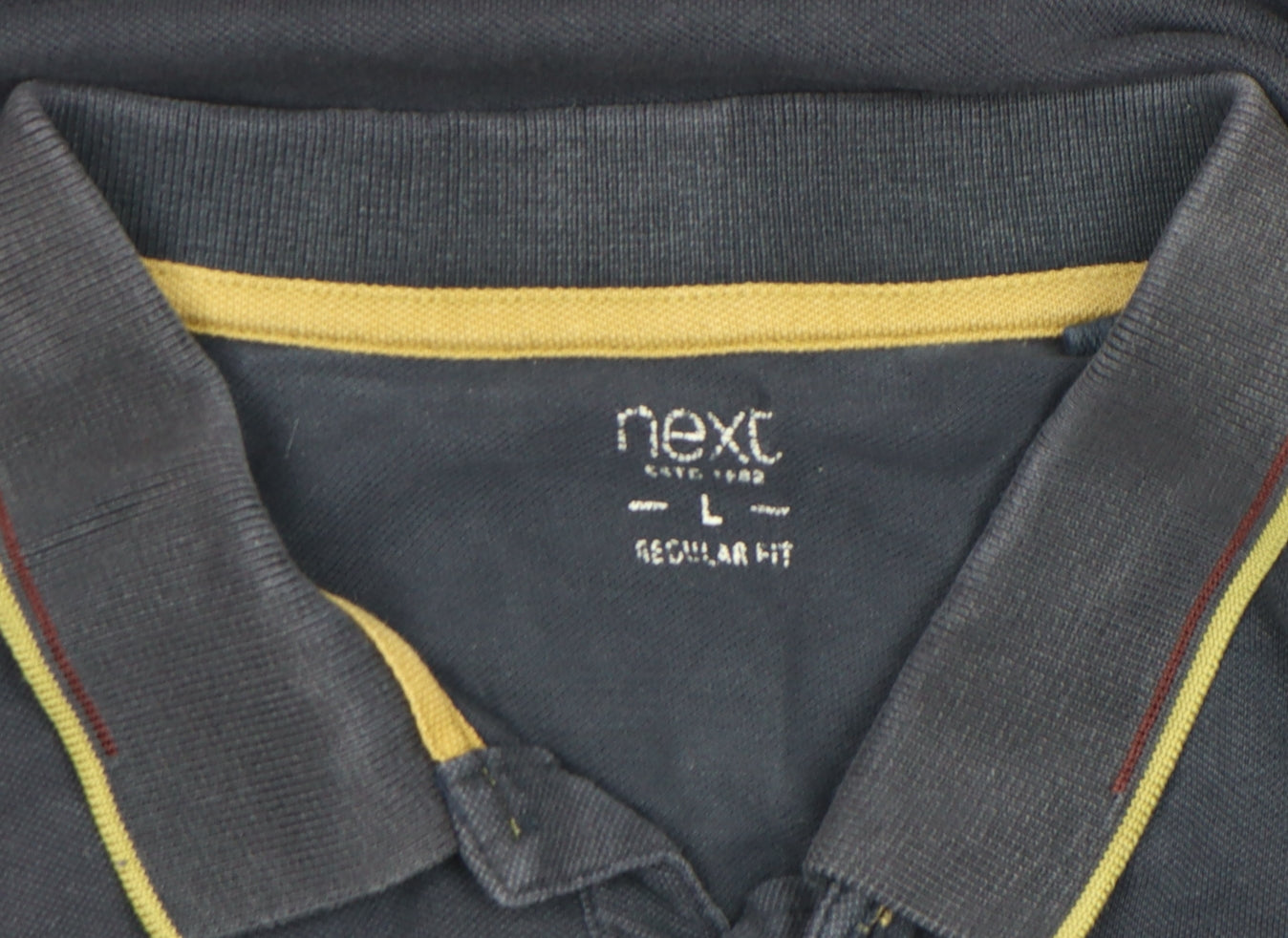 Next Men's Blue Regular Fit Cotton Polo Shirt L