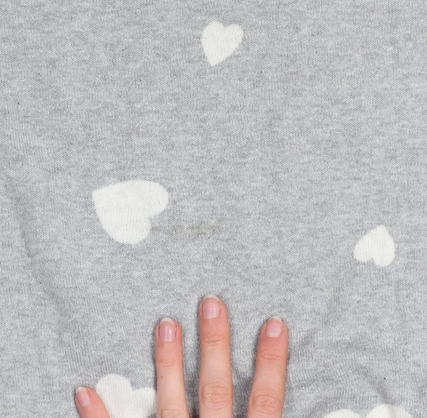 Marks and Spencer Womens Grey Heart Cotton Jumper Size L