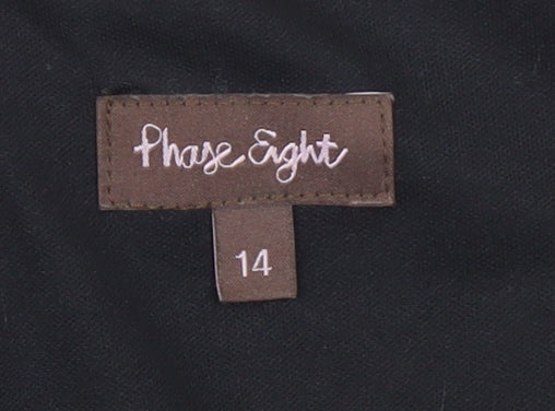 Phase Eight Women's Grey Knee Length Sheath Dress Size 14