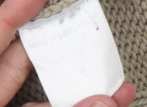 Store Twenty One Women Beige Cable-Knit Acrylic Jumper Size M