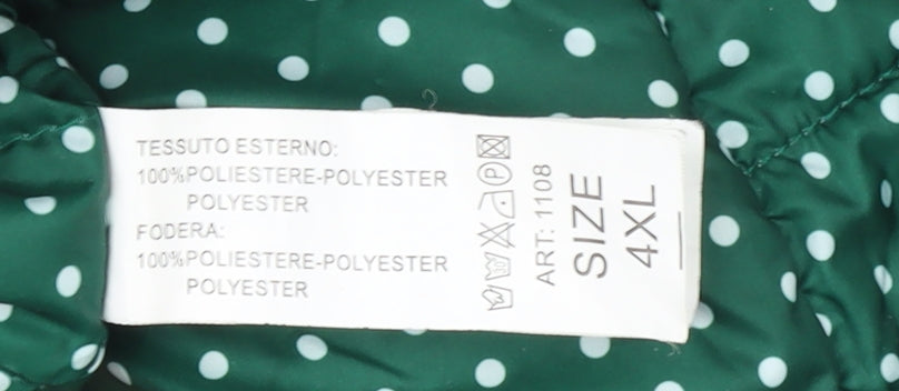 Fly Womens Green 4XL Quilted Puffer Jacket Lightweight Coat