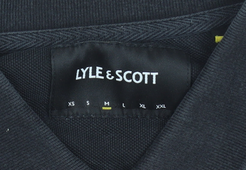 Lyle & Scott Men's Black Cotton Polo Shirt M Casual Style