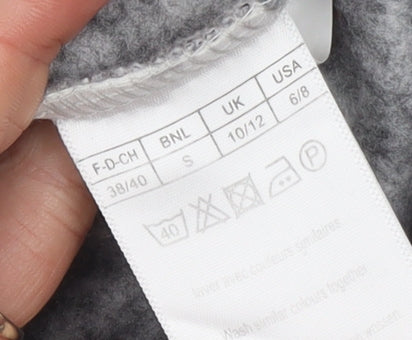 Damart Women's Grey Knit Button Jacket Size 10 Regular