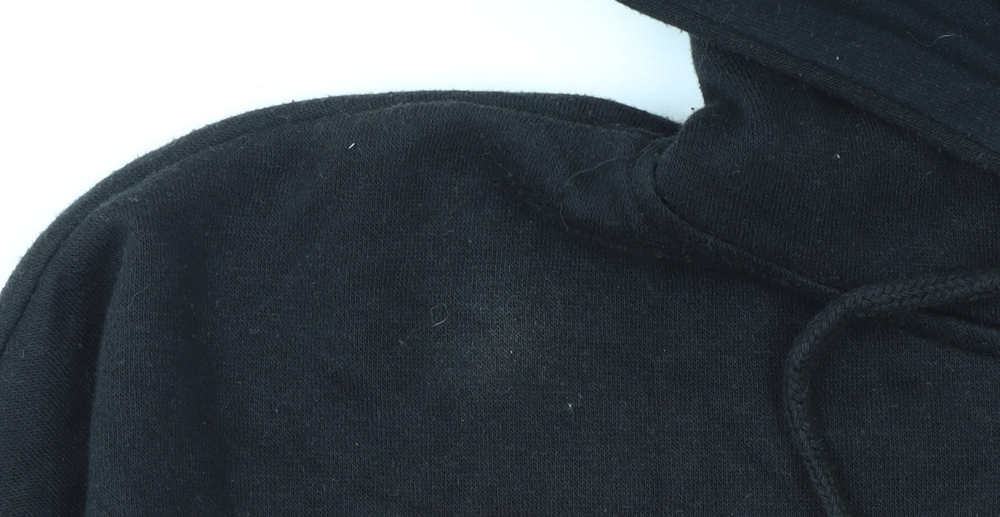 New Look Women's Black Pullover Hoodie Medium Casual Cotton Blend