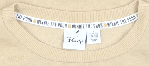 Disney Women’s Beige Winnie the Pooh Sweatshirt Size S Crew Neck