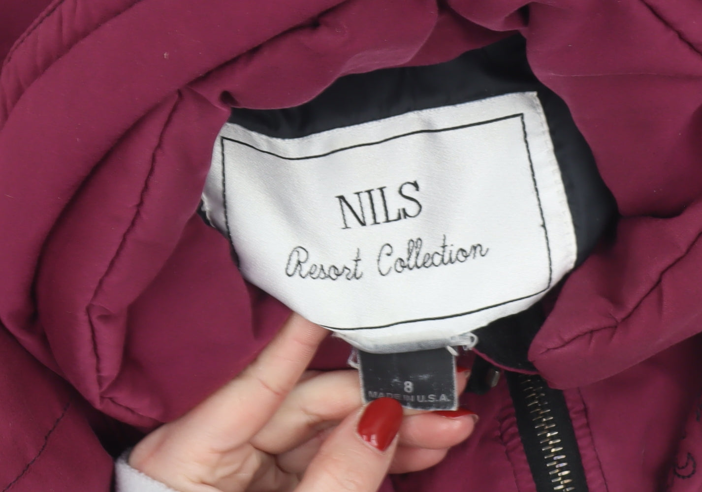 Nils Women's Purple Size 12 Ski Jacket Winter Puffer Style