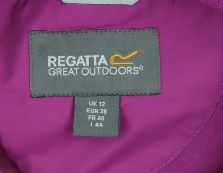 Regatta Womens Pink Waterproof Hooded Rain Jacket UK 12
