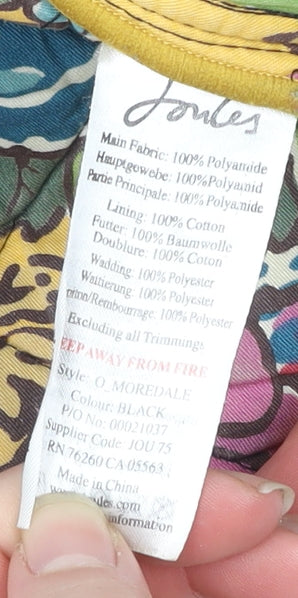 Joules Womens Black Quilted Mid-Length Jacket Size 14