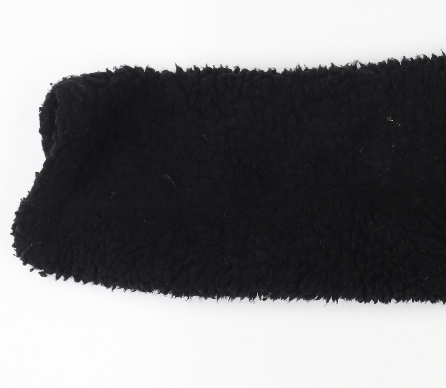 L.O.G.G. Womens Black Teddy Fleece Coat Size 10 Relaxed Fit Overcoat