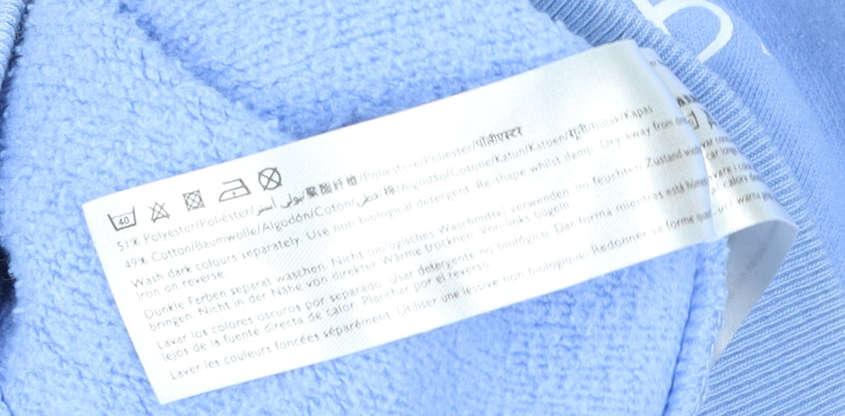 Jack Wills Womens Blue Hooded Zip Jacket Size 12 Classic Logo Style