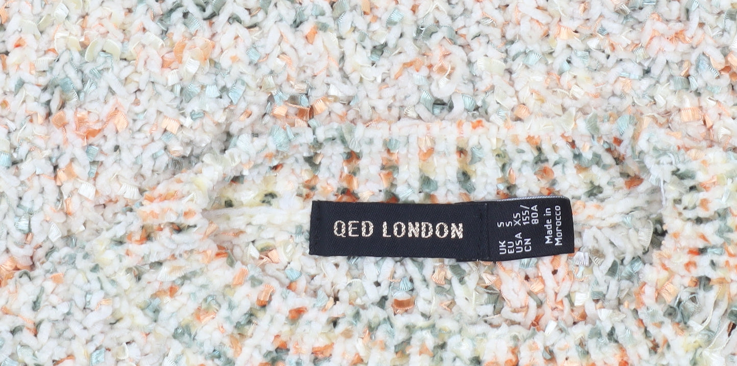 QED London Women’s Multicoloured Chunky Knit Pullover Jumper Size S