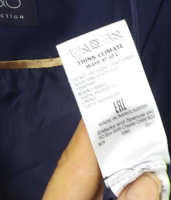 Marks and Spencer Women's Blue Pea Coat Jacket Size 12