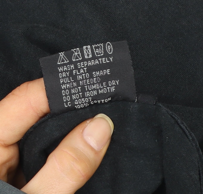 Spiral Women’s Black Gothic Nature Long Sleeve Graphic T-Shirt Size L