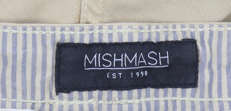 Mishmash Men Beige Chino Shorts Size 38 Regular Cotton Casual