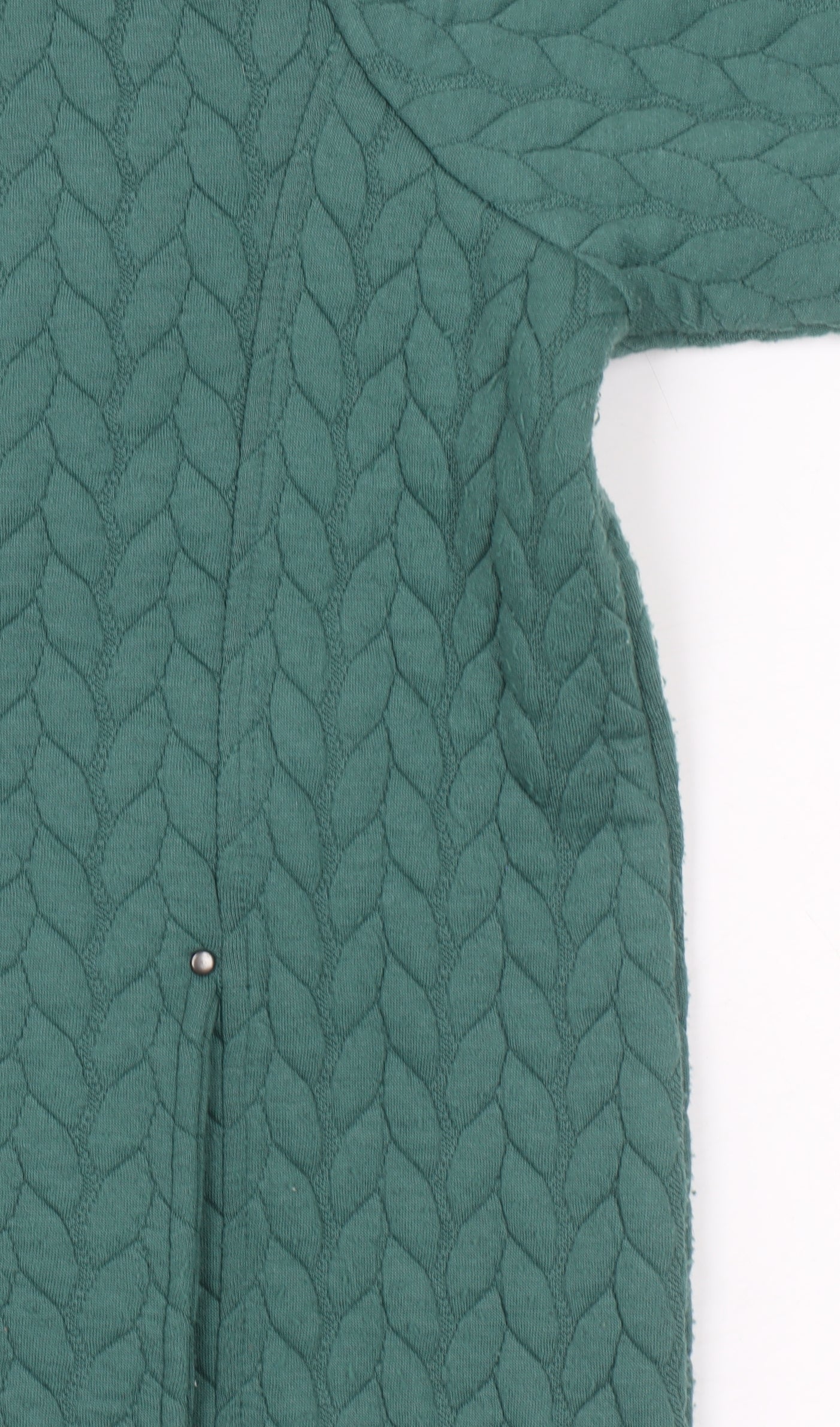 Honor Millburn Women Green Quilted Full Zip Sweatshirt Size 18