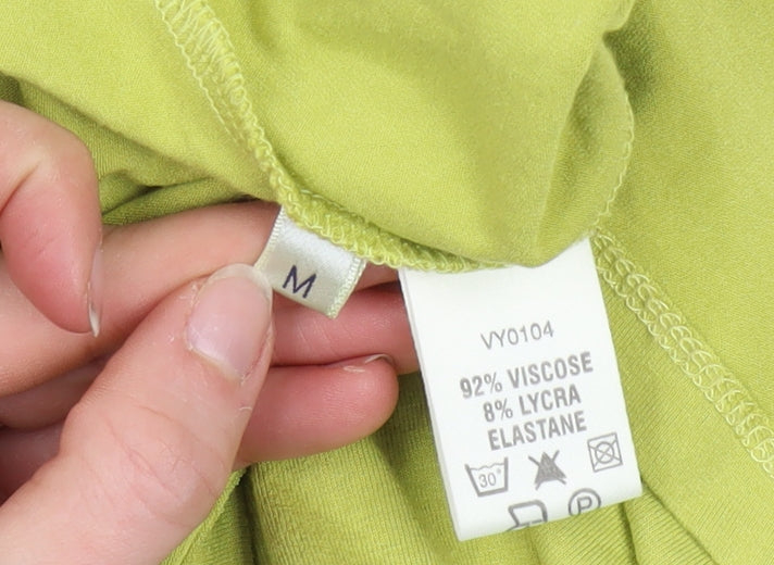 Viyella Women’s Green Jersey Open Cardigan Size M Lightweight