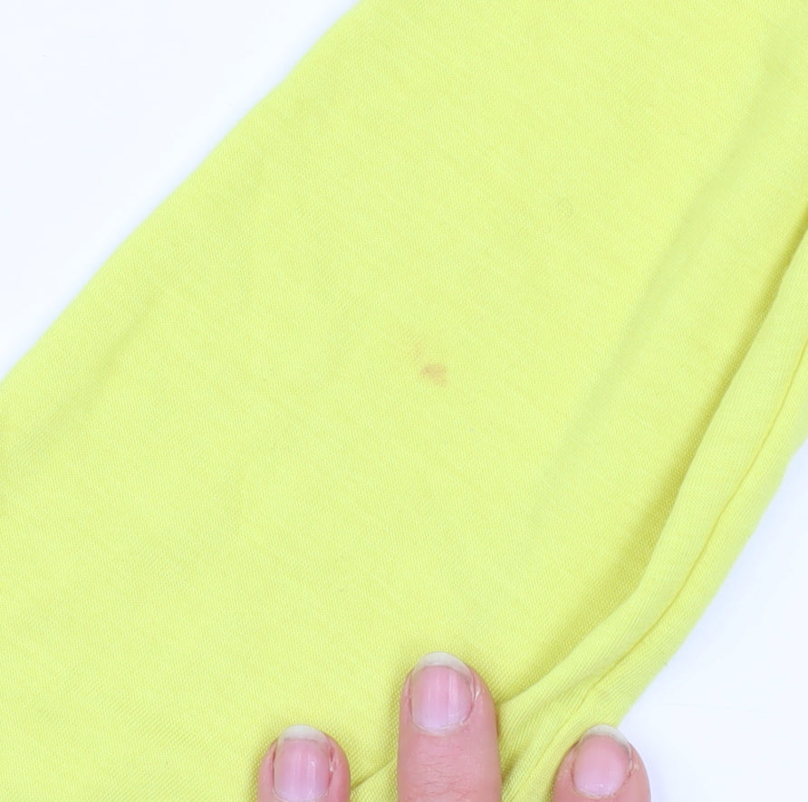 Sandwich Women’s Yellow V-Neck Long Sleeve Jersey T-Shirt Size S