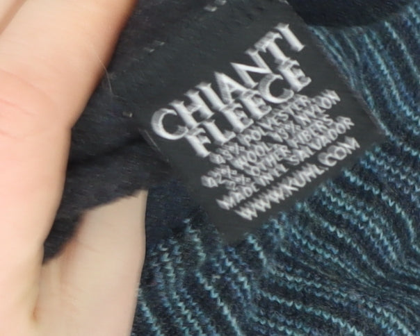 Kuhl Womens Blue Striped Chianti Fleece Hooded Jacket Size S