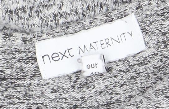 Next Maternity Grey V-Neck Knit Tunic Jumper Womens Size 12