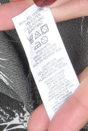 Dunnes Women’s Black Floral Zip Sleeveless Tunic Blouse Size 18