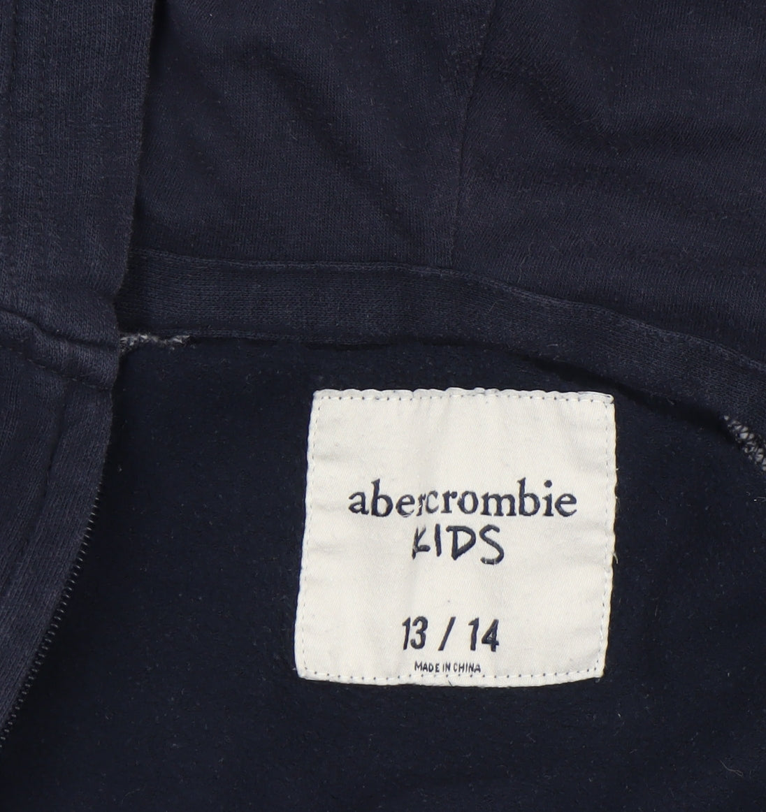 Abercrombie Kids Boys Blue Full Zip Hoodie 13-14 Years Logo Fleece