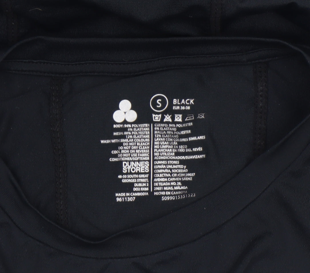 Dunnes Stores Women Black S Moisture Wicking Active T-Shirt