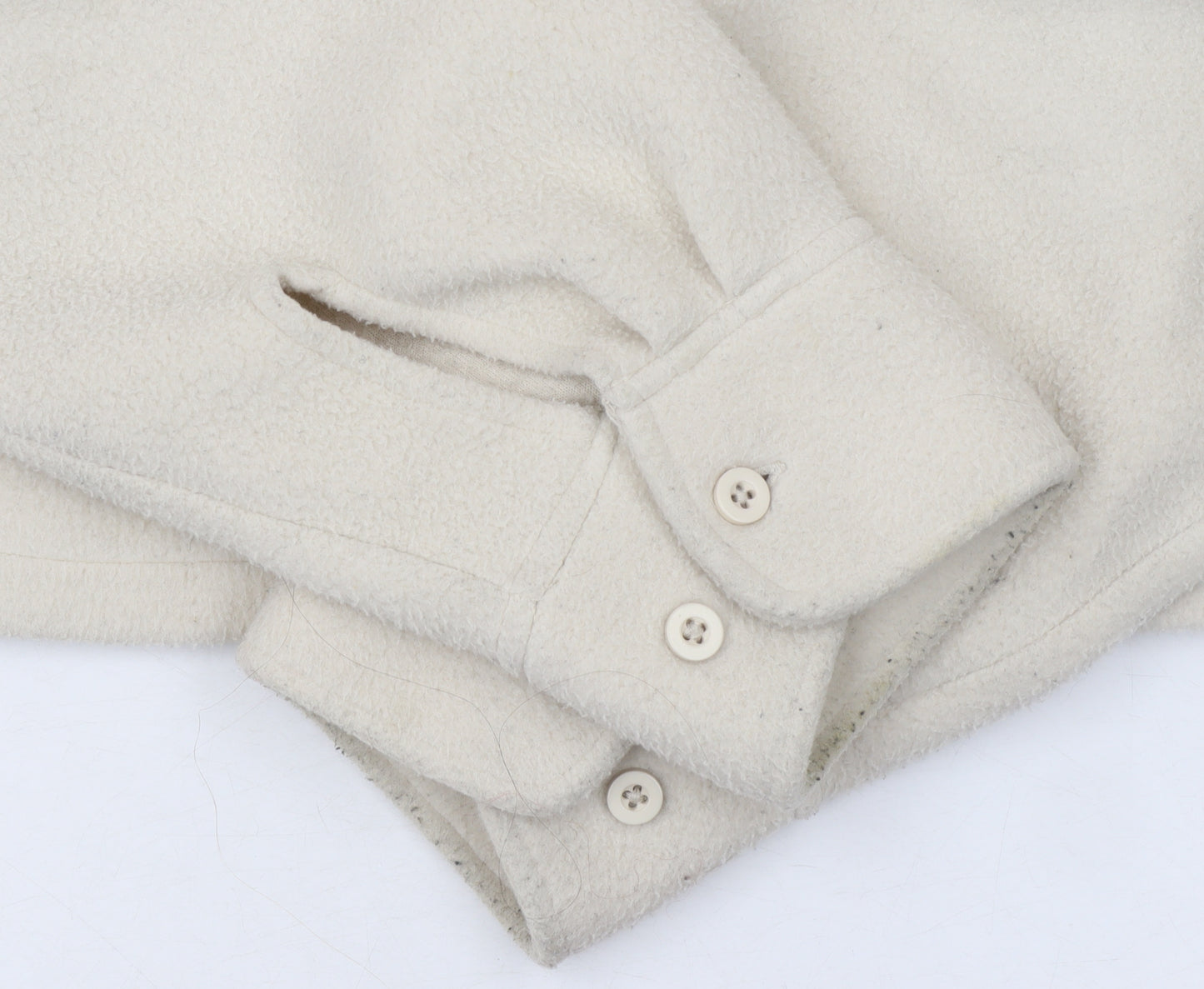 Urban Outfitters Womens Beige Cropped Fleece Jacket Size S