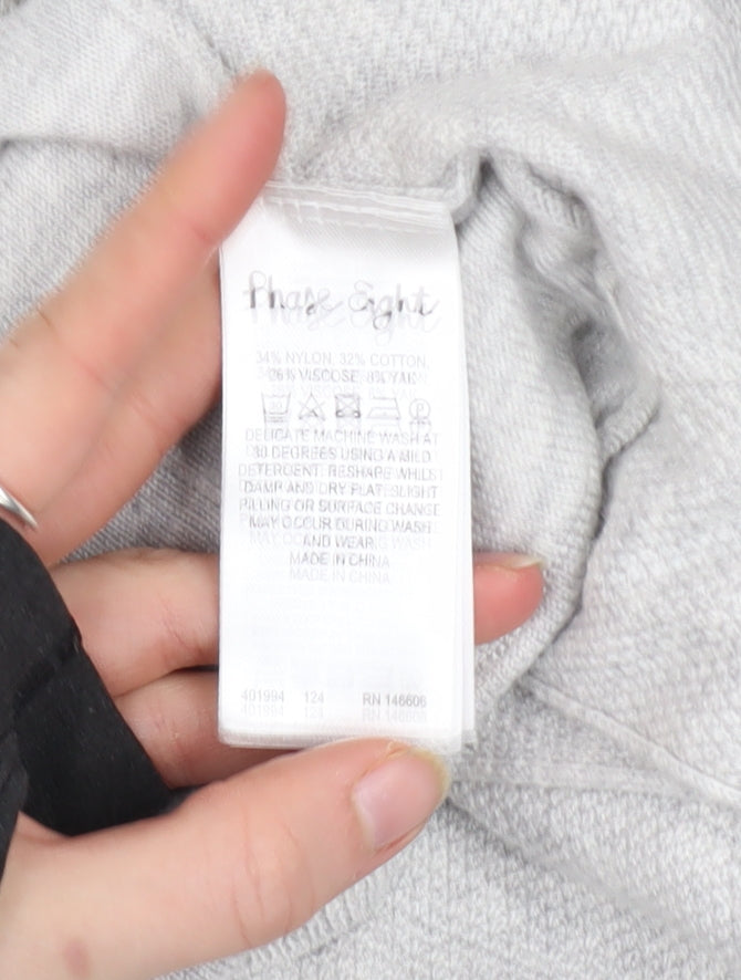 Phase Eight Women’s Grey Size 12 Draped Open Cardigan Knit