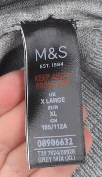 Marks and Spencer Womens Grey XL Beaded Star Long Sleeve Jumper