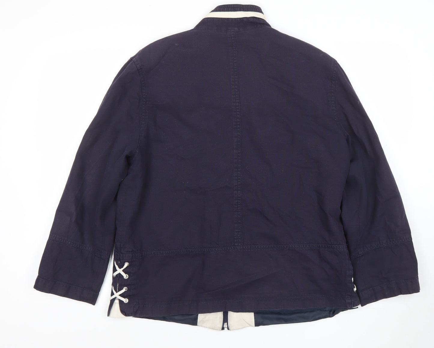 Steilmann Men's Blue L Basic Jacket Cotton Polyurethane Zip Pockets