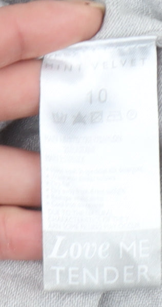 Mint Velvet Women’s Grey Cotton Modal Long Sleeve Boat Neck Jumper Size 10