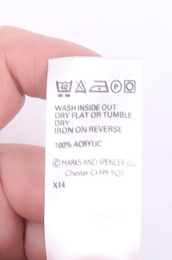 Marks and Spencer Women’s Green Wrap Jumper Size 12 Acrylic Knit