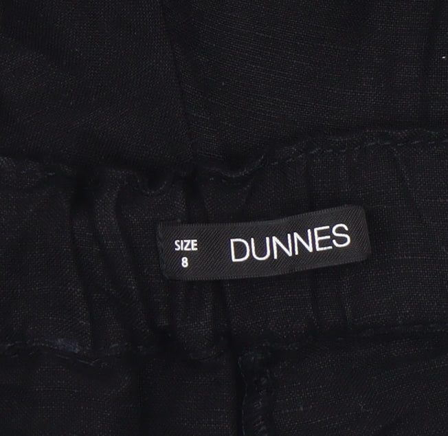 Dunnes Women’s Black Linen Blend Chino Shorts Size 8