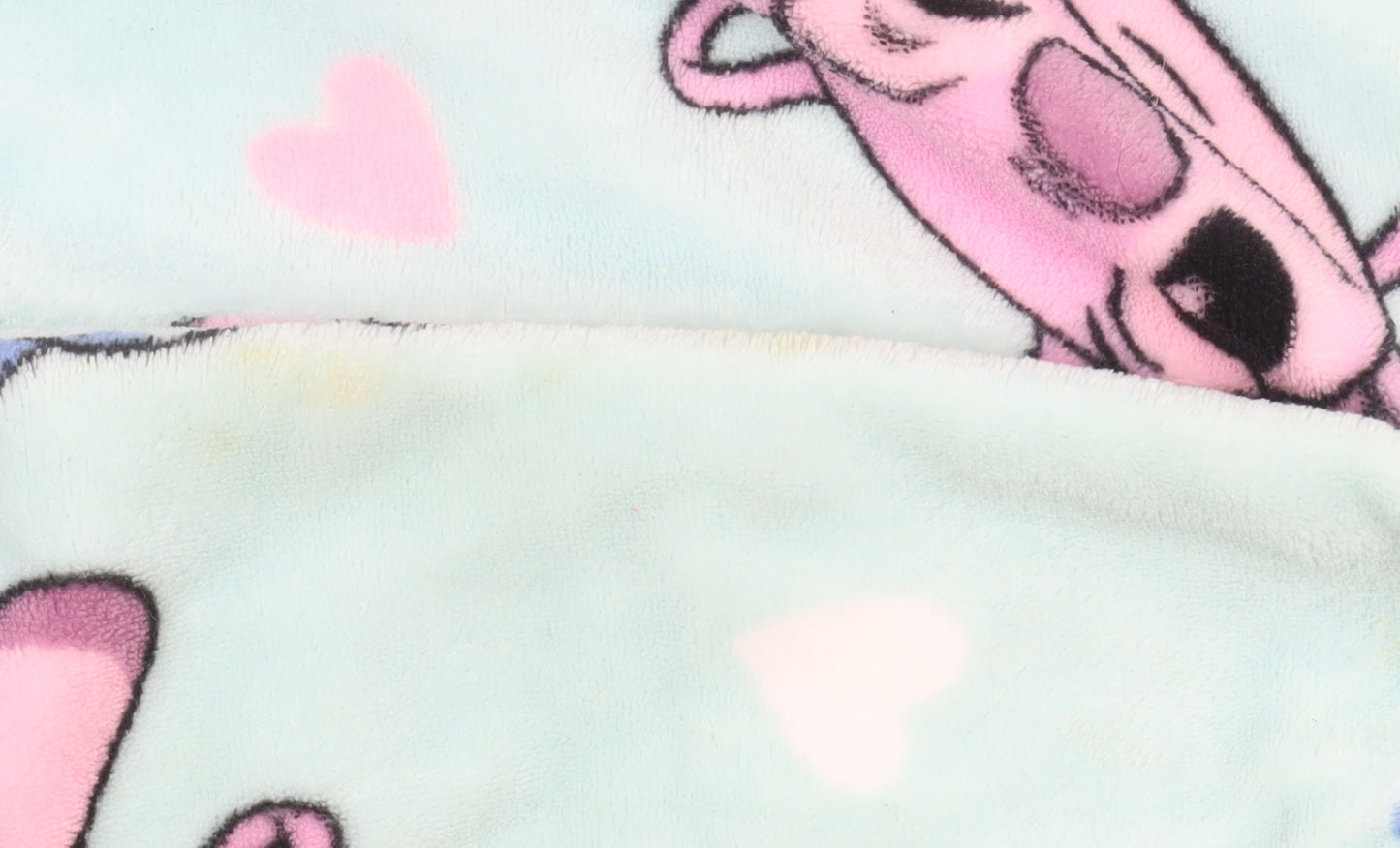 Disney Girls Blue Stitch & Angel Fleece Hooded All-In-One 7-8 Years Nightwear