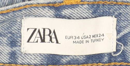 ZARA Women’s Blue High Rise Wide-Leg Jeans Size 6