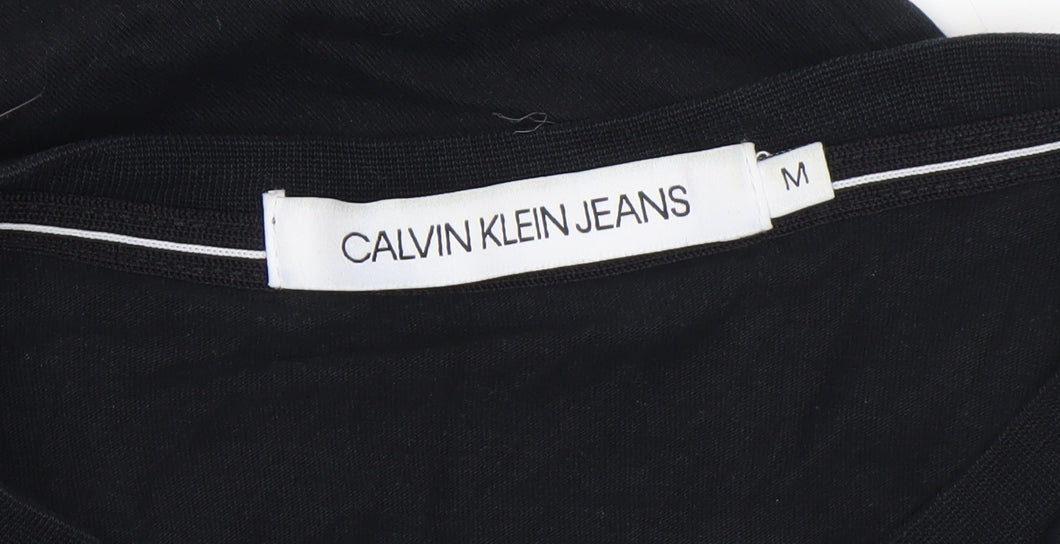 Calvin Klein Jeans Men’s Black Cotton Crew Neck T-Shirt M