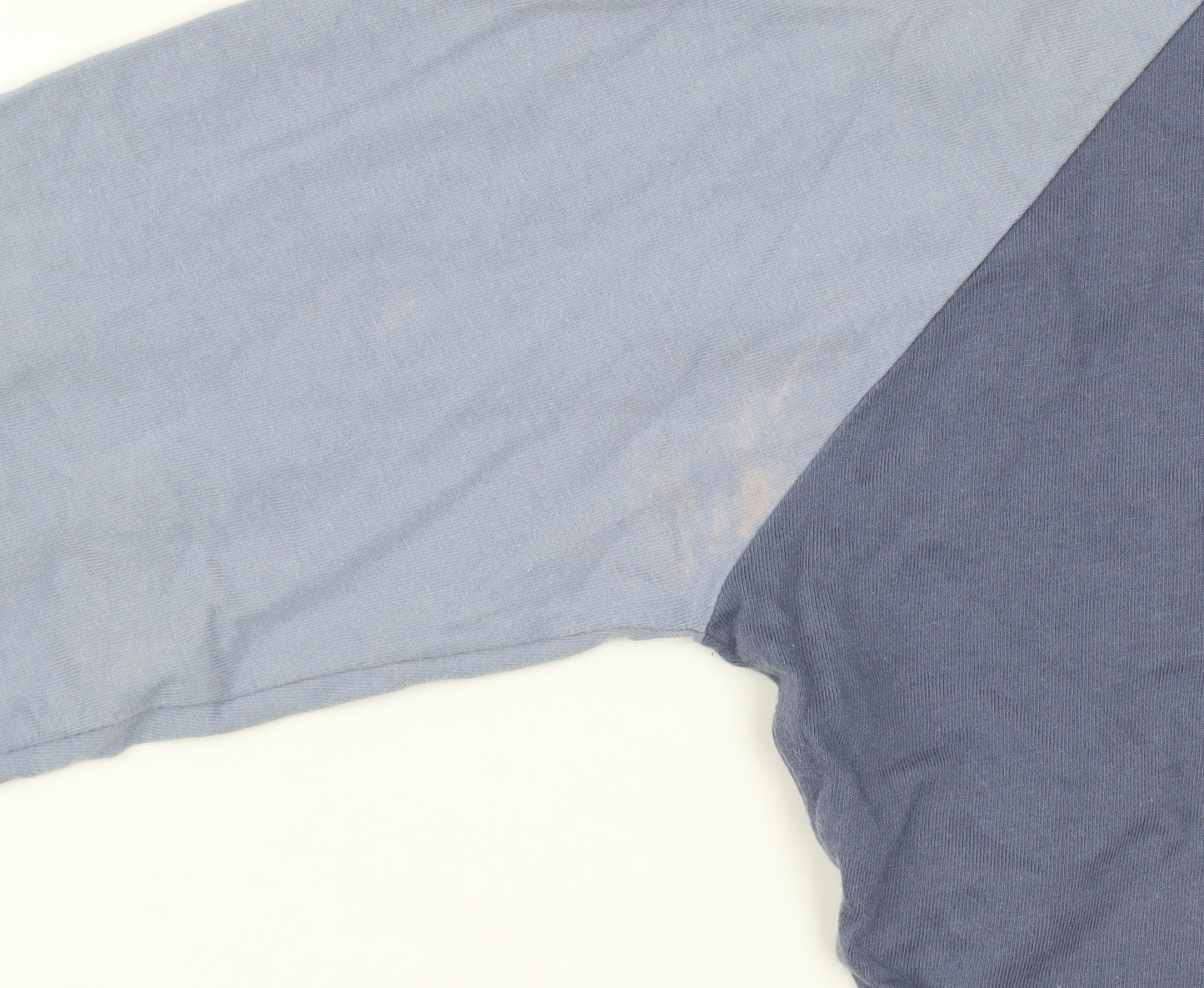 Puma Womens Blue Long Sleeve Crew Neck Raglan Jersey T-Shirt Size 10