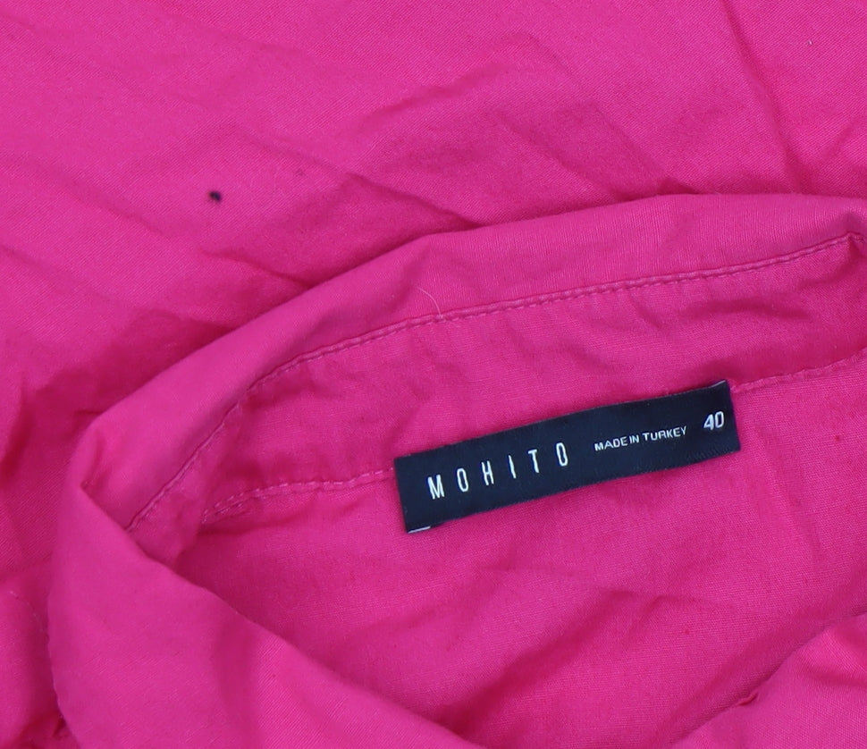 Mohito Women’s Pink Cotton Long Sleeve Button-Up Shirt Size 12