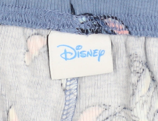 Disney Girls Blue Stitch Pyjama Pants 13-14 Years Cotton Blend Loungewear